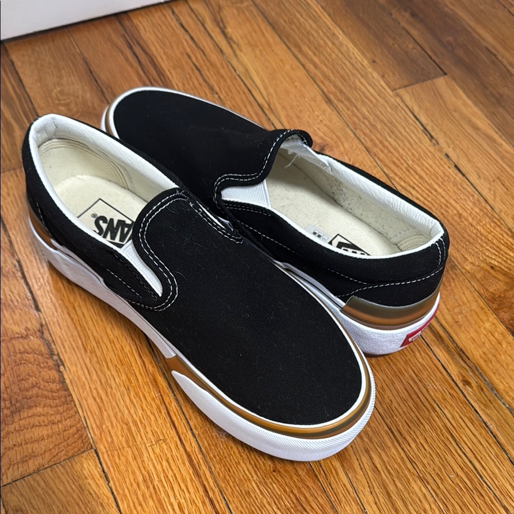 NWT Vans Black and White Slip-On Sneakers